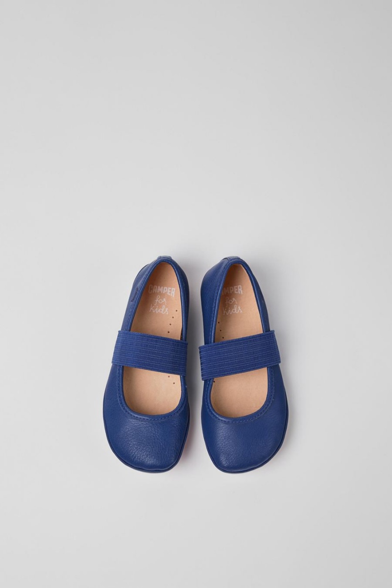 Ballerinas Camper Right Cuero Niña Azules | SWDHU-4806