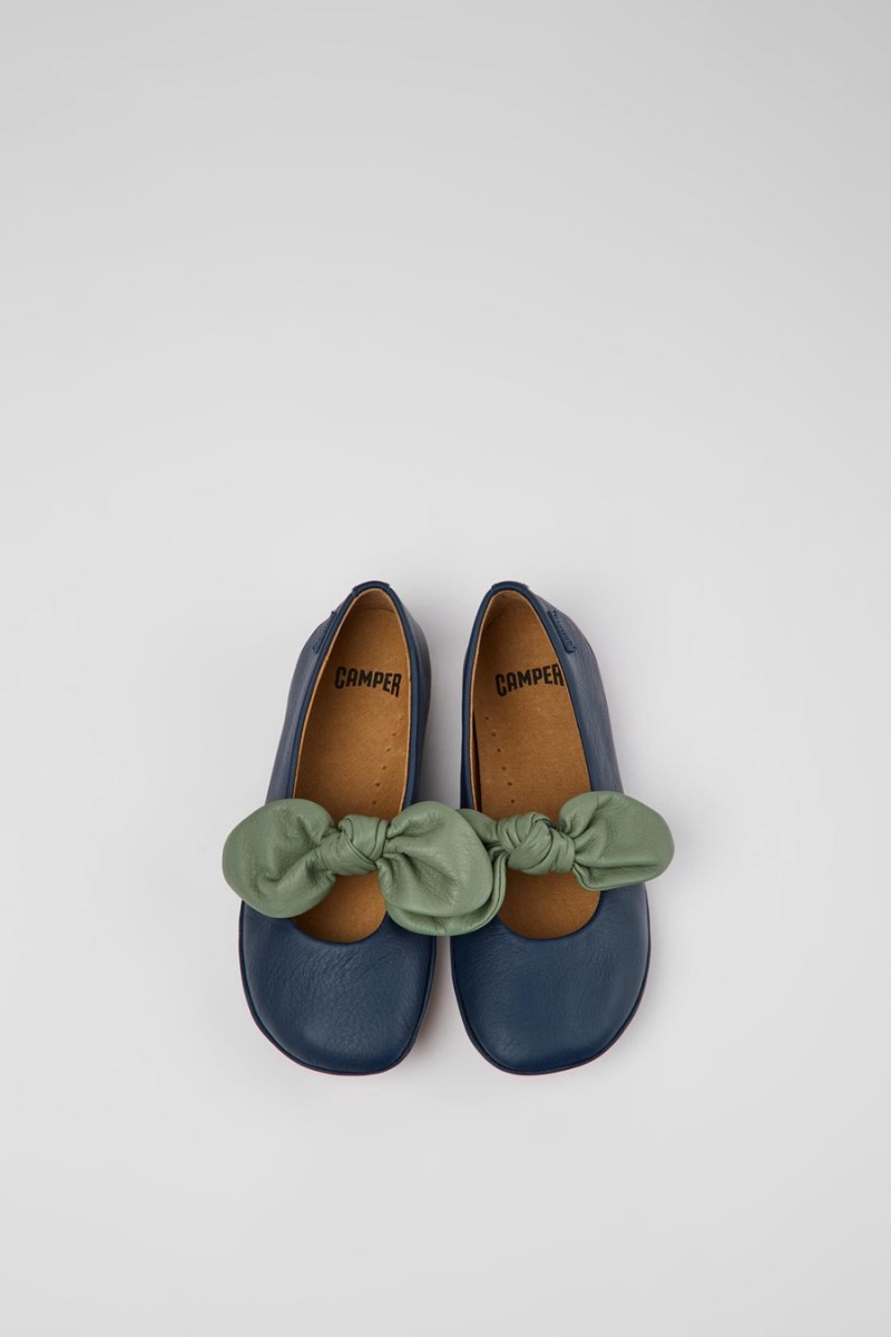 Ballerinas Camper Right Cuero Niña Azules | CFHON-1092