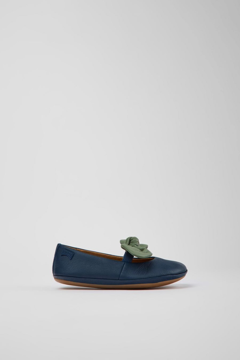 Ballerinas Camper Right Cuero Niña Azules | CFHON-1092