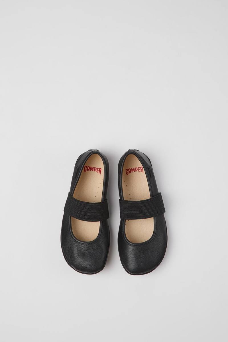 Ballerinas Camper Right Cuero Niña Negras | KSJEA-9186