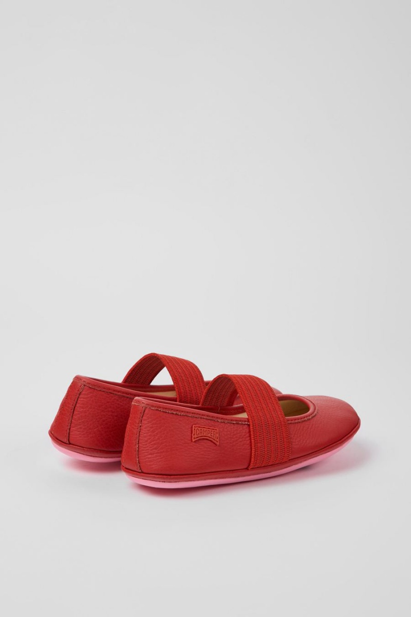 Ballerinas Camper Right Cuero Niña Rojas | TAXUO-6590