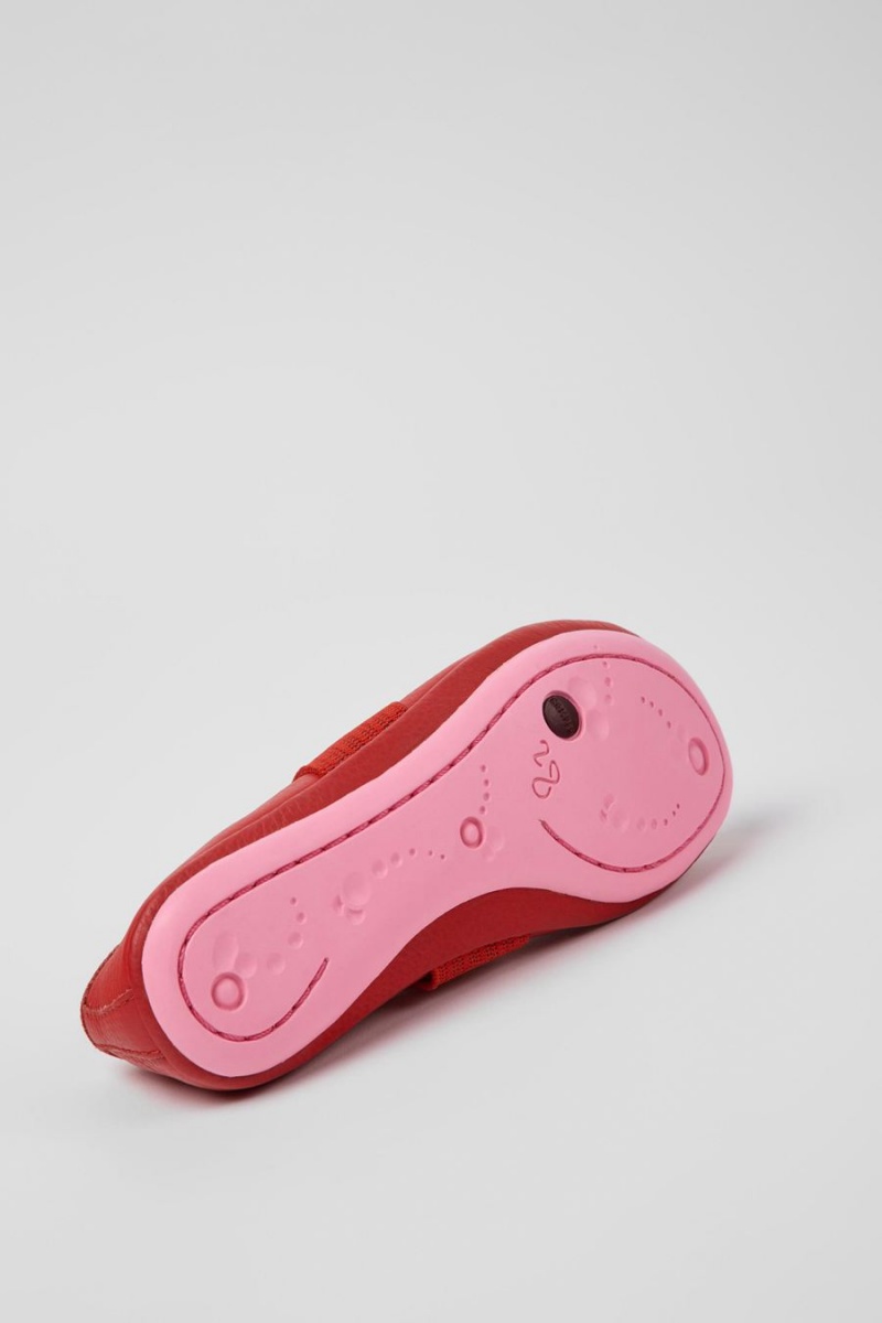 Ballerinas Camper Right Cuero Niña Rojas | TAXUO-6590