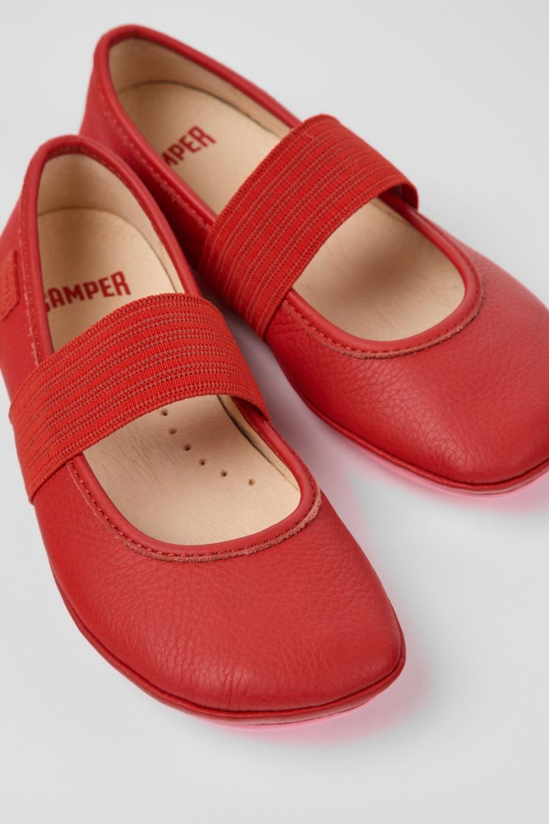 Ballerinas Camper Right Cuero Niña Rojas | TAXUO-6590