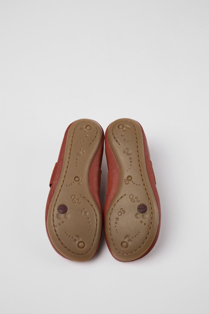 Ballerinas Camper Right Cuero Niña Rojas | GWFIJ-3206