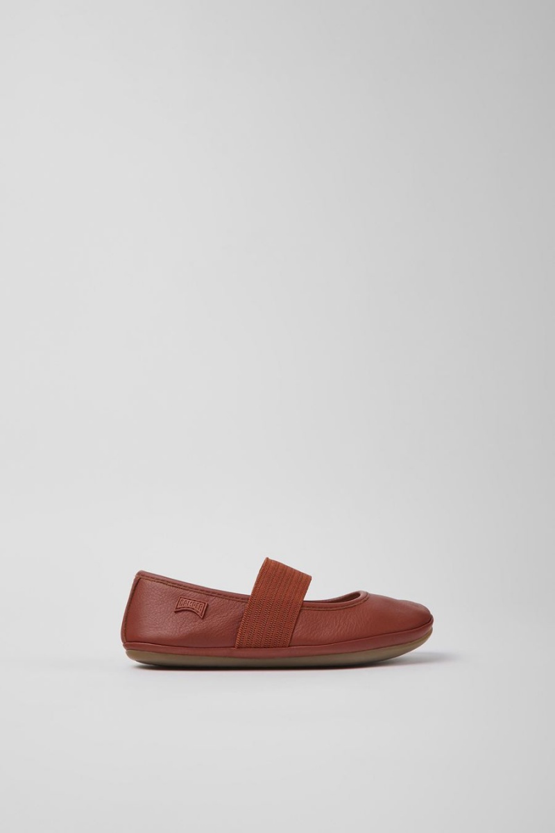 Ballerinas Camper Right Cuero Niña Rojas | GWFIJ-3206