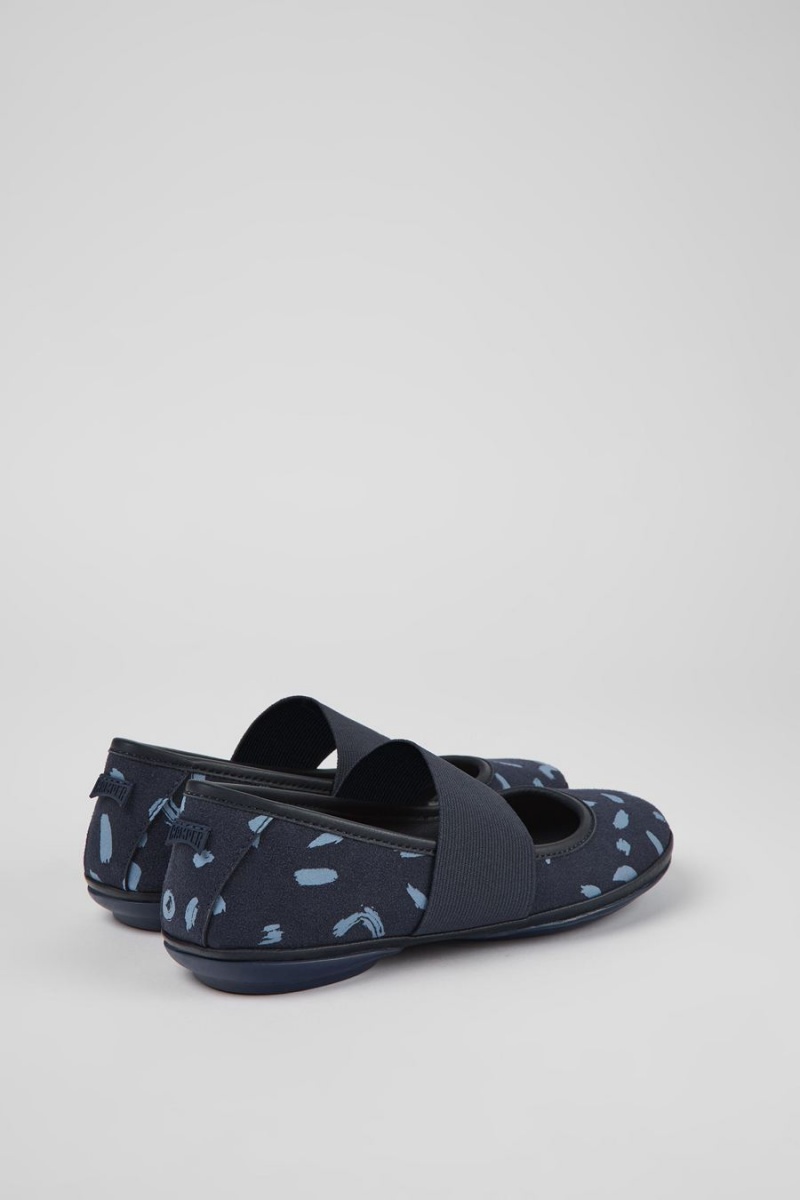 Ballerinas Camper Right Nubuck Cuero Mujer Azul Marino | WTJXE-2173