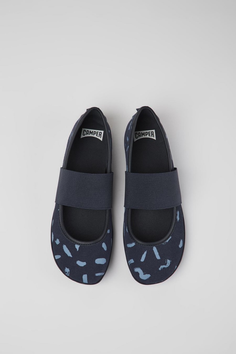 Ballerinas Camper Right Nubuck Cuero Mujer Azul Marino | WTJXE-2173