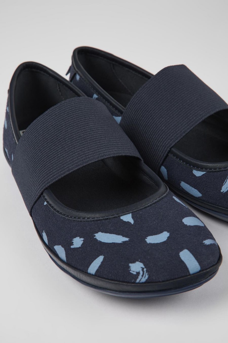 Ballerinas Camper Right Nubuck Cuero Mujer Azul Marino | WTJXE-2173