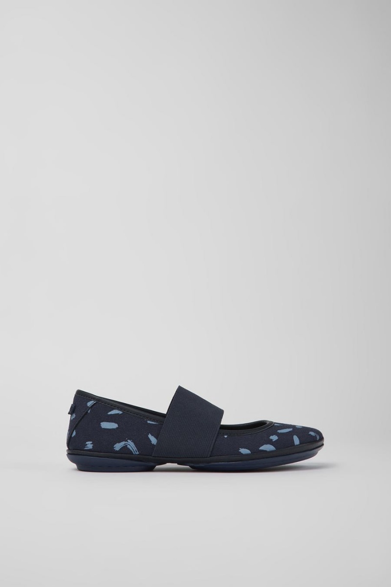 Ballerinas Camper Right Nubuck Cuero Mujer Azul Marino | WTJXE-2173