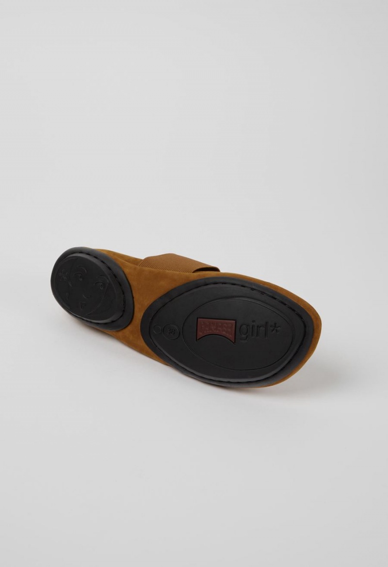 Ballerinas Camper Right Nubuck Flats Mujer Marrones | KIMYF-0412