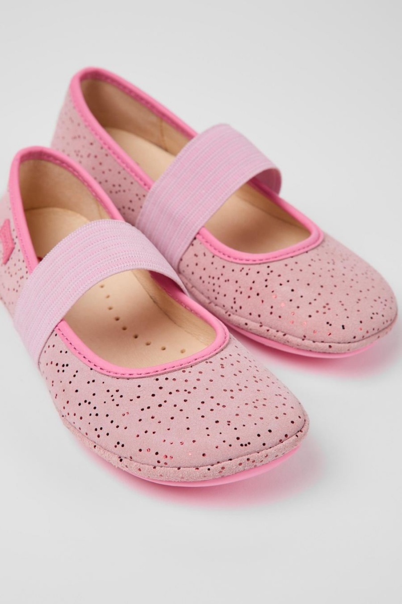 Ballerinas Camper Right Nubuck Niña Rosas | NZHRQ-6579