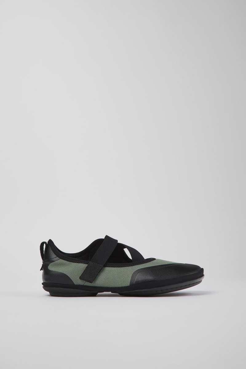 Ballerinas Camper Right Textil Mujer Verde | PQFKZ-2836