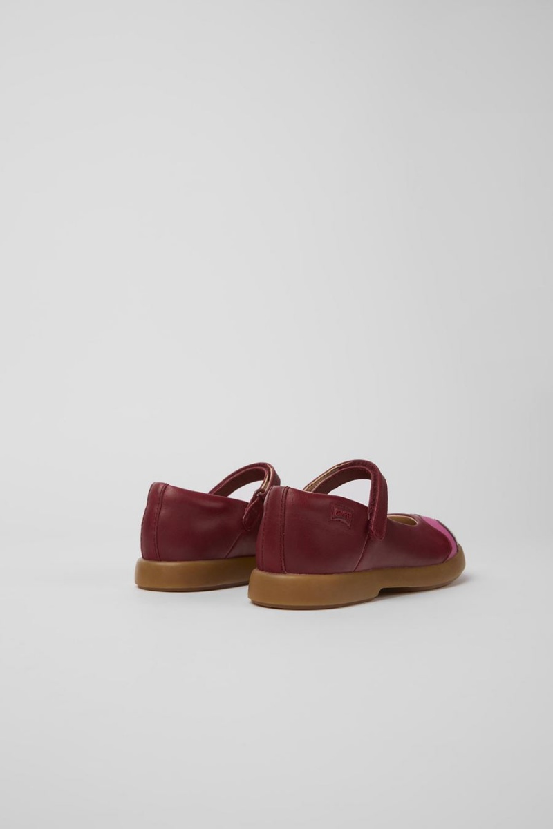 Ballerinas Camper Twins Cuero Mary Jane Flats Niña Burdeos | XFHNJ-5903