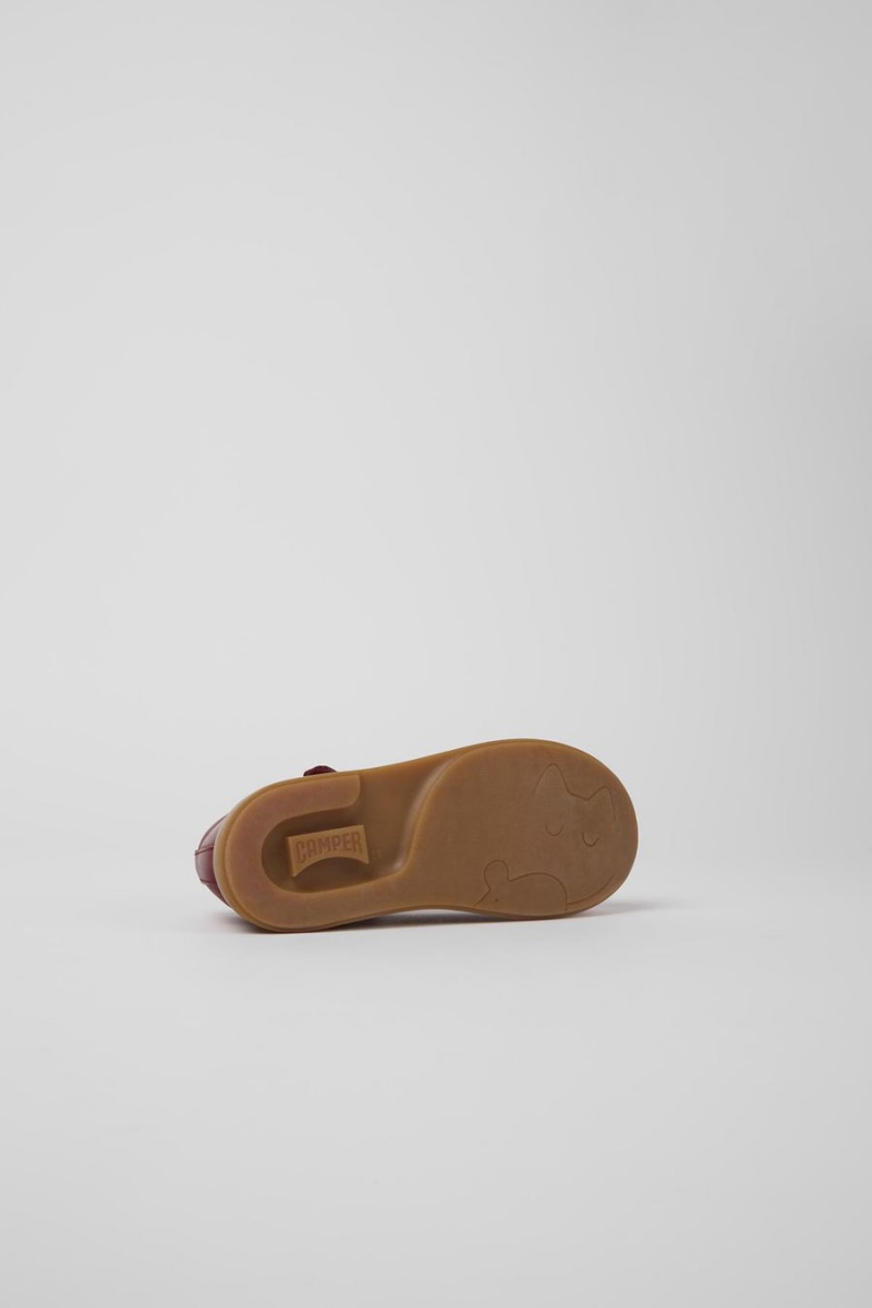 Ballerinas Camper Twins Cuero Mary Jane Flats Niña Burdeos | XFHNJ-5903