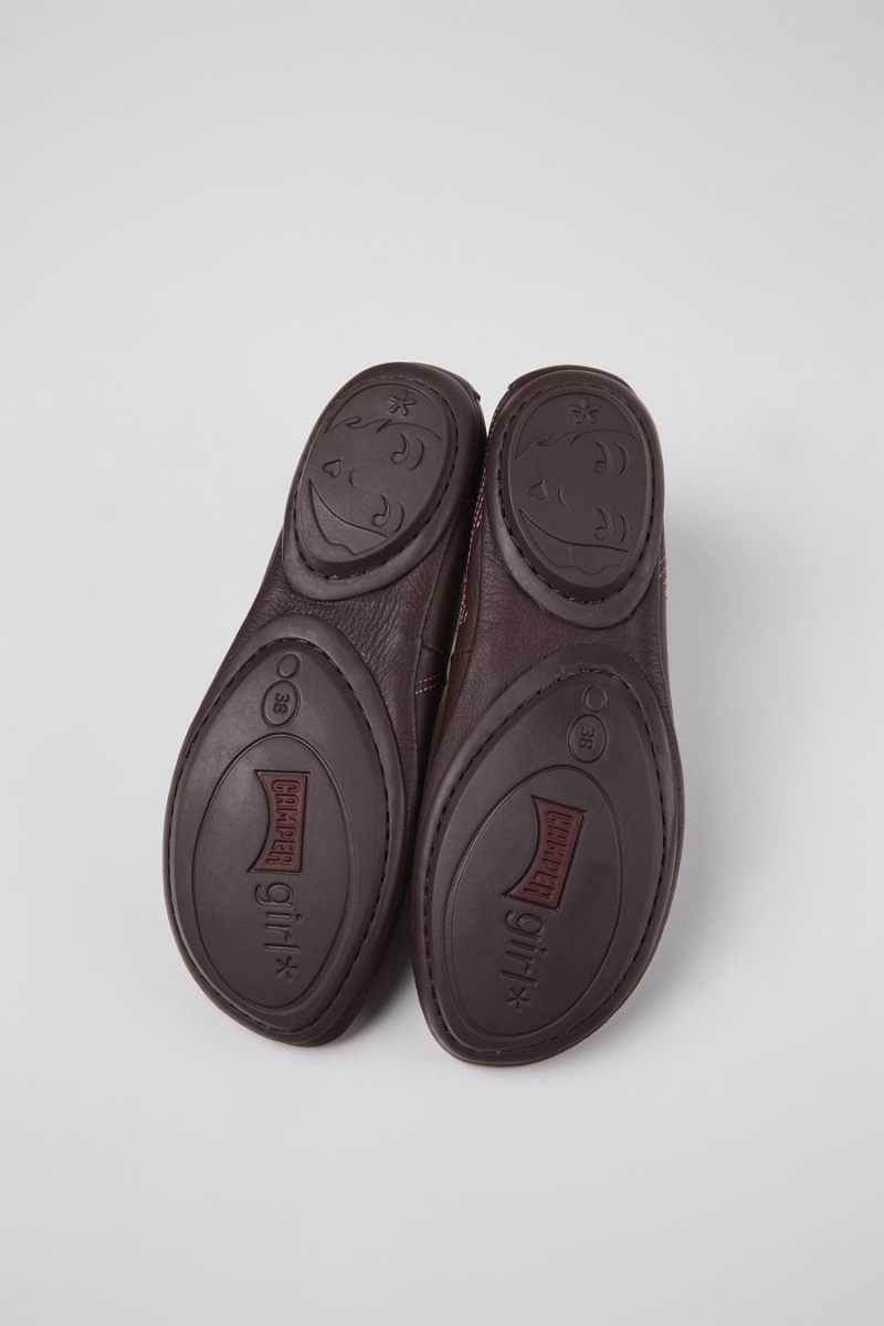 Ballerinas Camper Twins Cuero Mujer Marrones | JELVU-9326