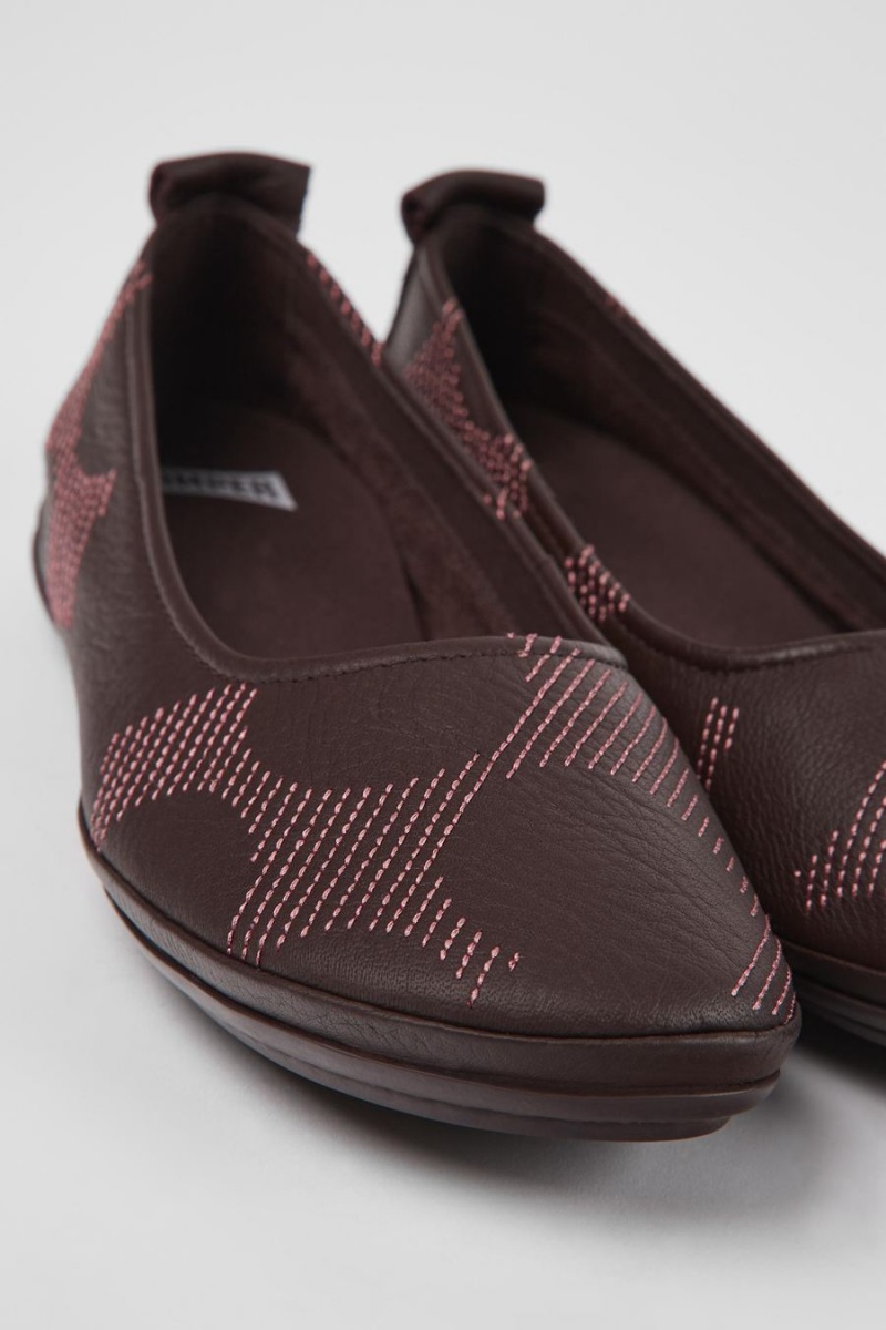 Ballerinas Camper Twins Cuero Mujer Marrones | JELVU-9326