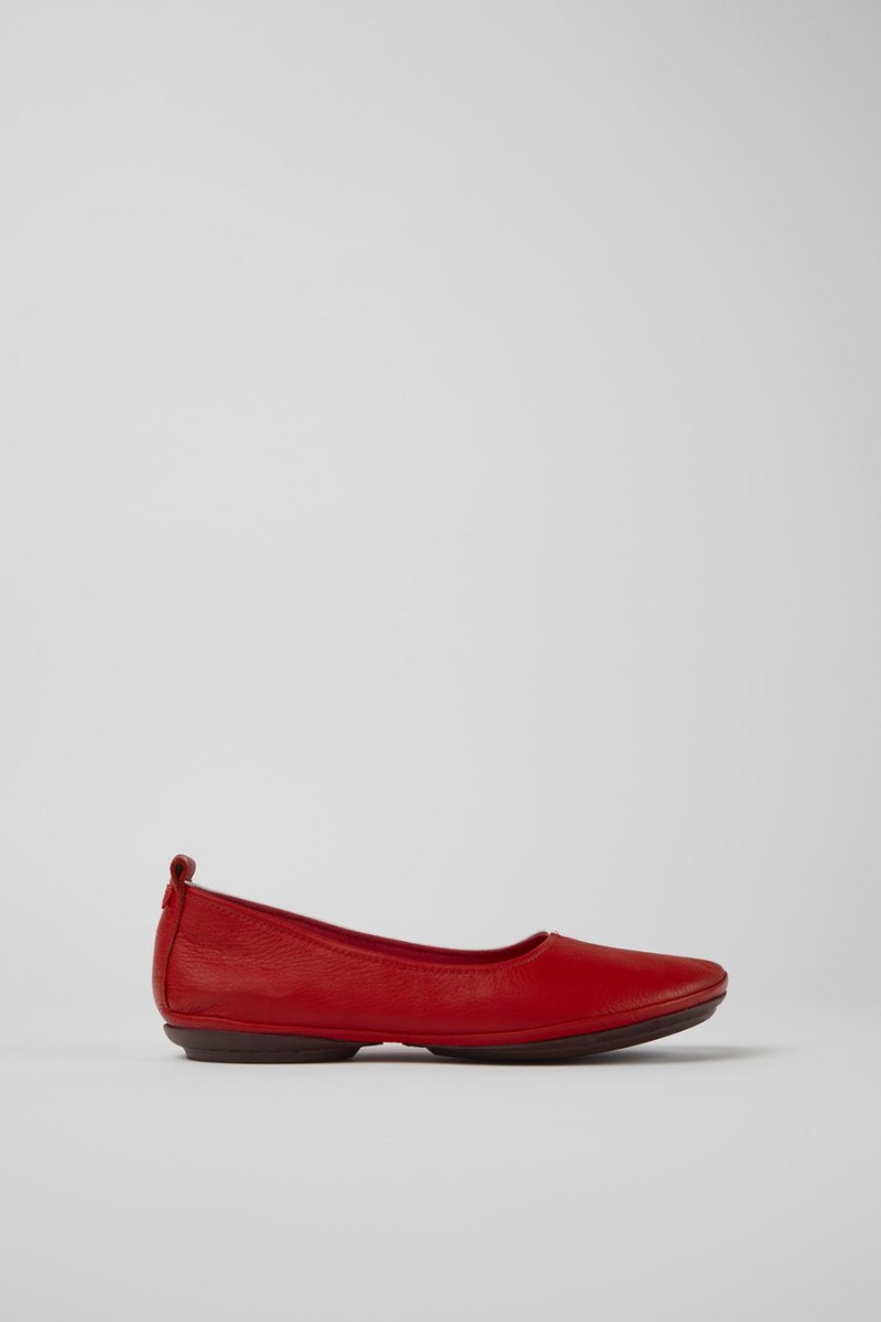 Ballerinas Camper Twins Cuero Mujer Rojas | GRJTZ-1476