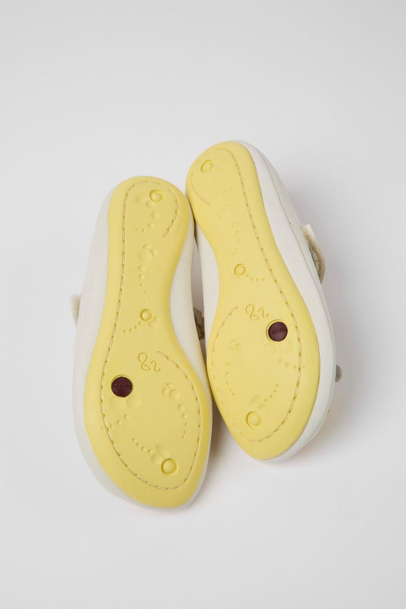 Ballerinas Camper Twins Cuero Niña Blancas | GPSWK-8702