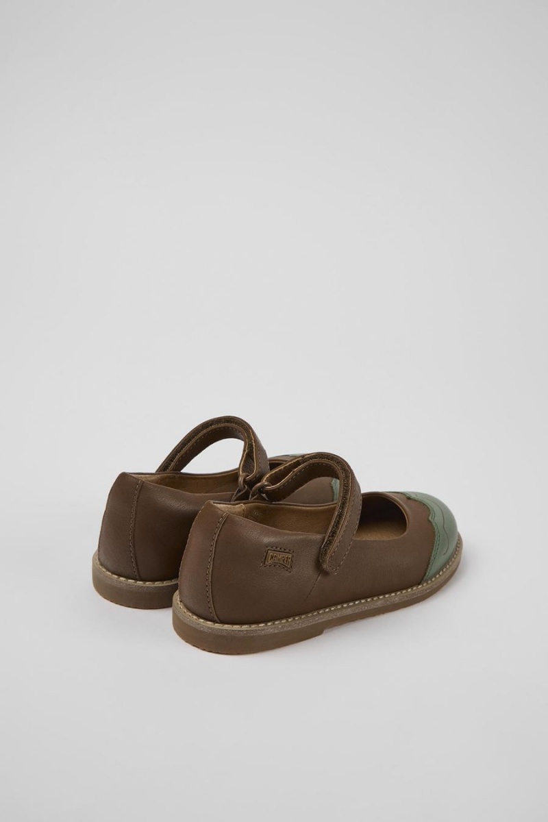 Ballerinas Camper Twins Cuero Niña Marrones | SQELC-8492