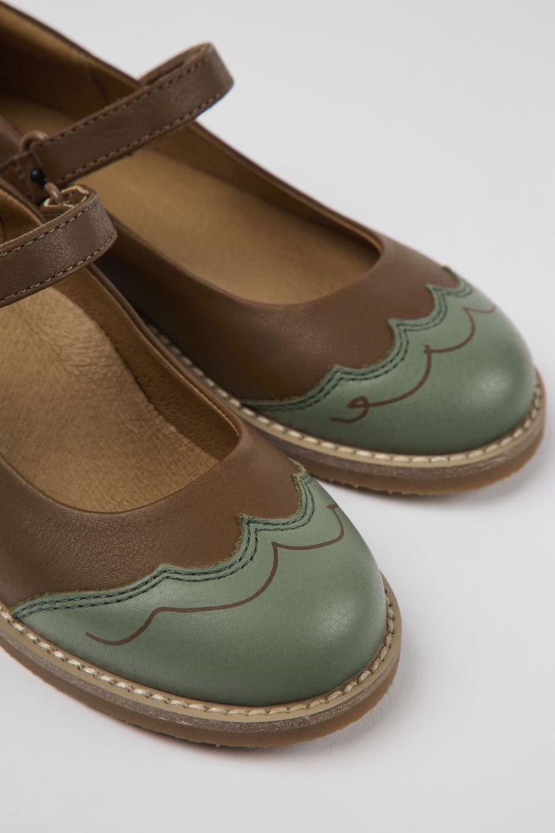 Ballerinas Camper Twins Cuero Niña Marrones | SQELC-8492