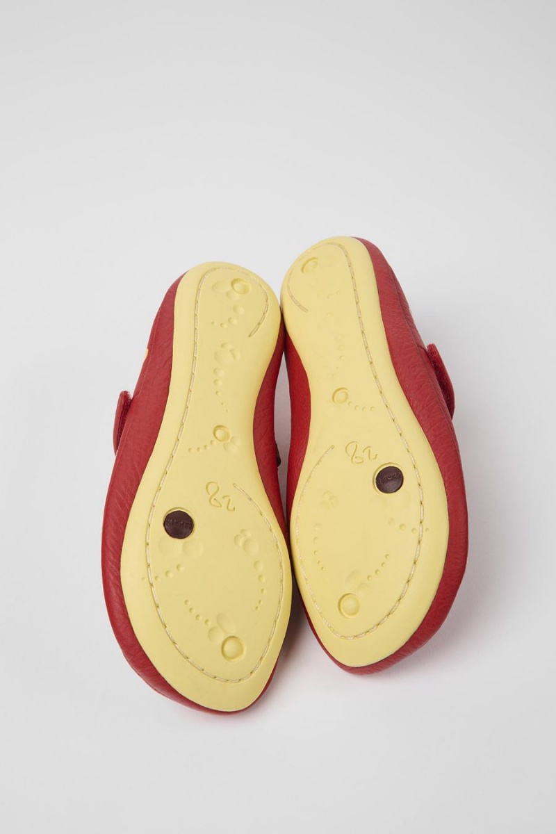 Ballerinas Camper Twins Cuero Niña Rojas | KRADP-2704