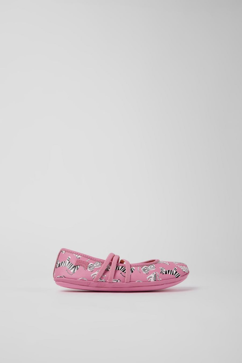 Ballerinas Camper Twins Cuero Niña Rosas | HWVPX-9524