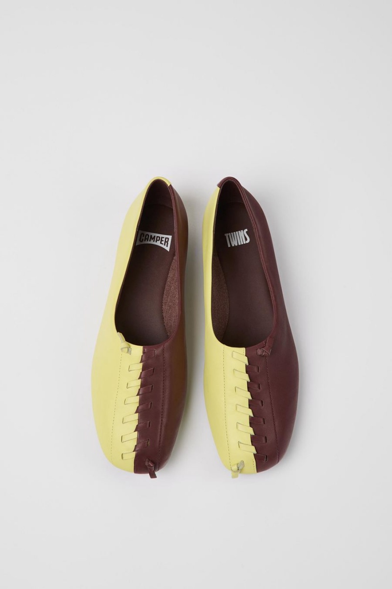 Ballerinas Camper Twins Flats Mujer Amarillo | AXPKO-5469