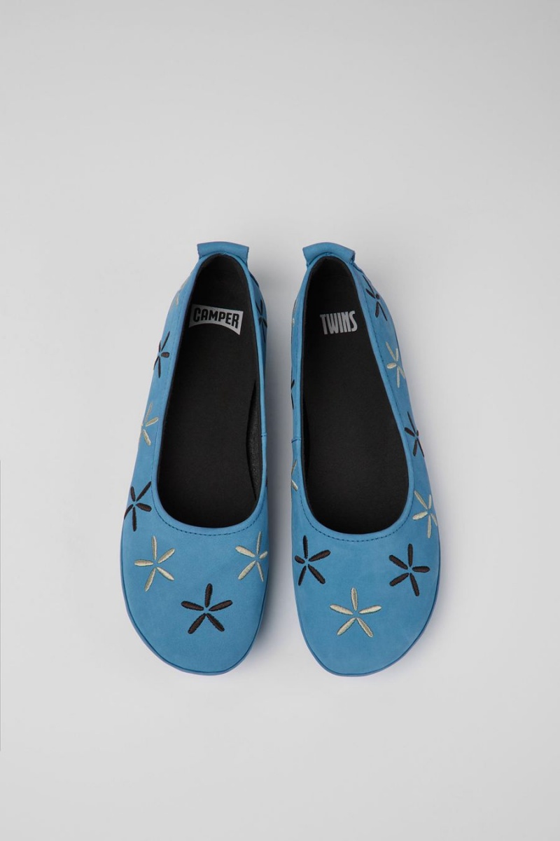 Ballerinas Camper Twins Nubuck Mujer Azules | JVEGN-9015