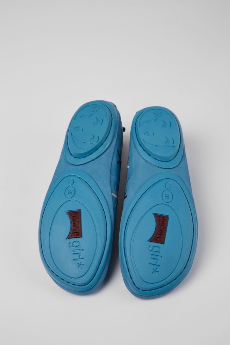 Ballerinas Camper Twins Nubuck Mujer Azules | JVEGN-9015