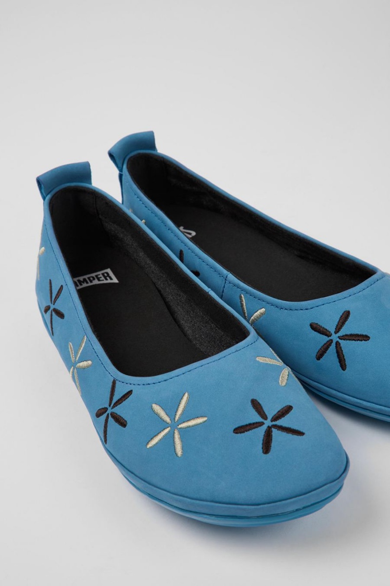 Ballerinas Camper Twins Nubuck Mujer Azules | JVEGN-9015