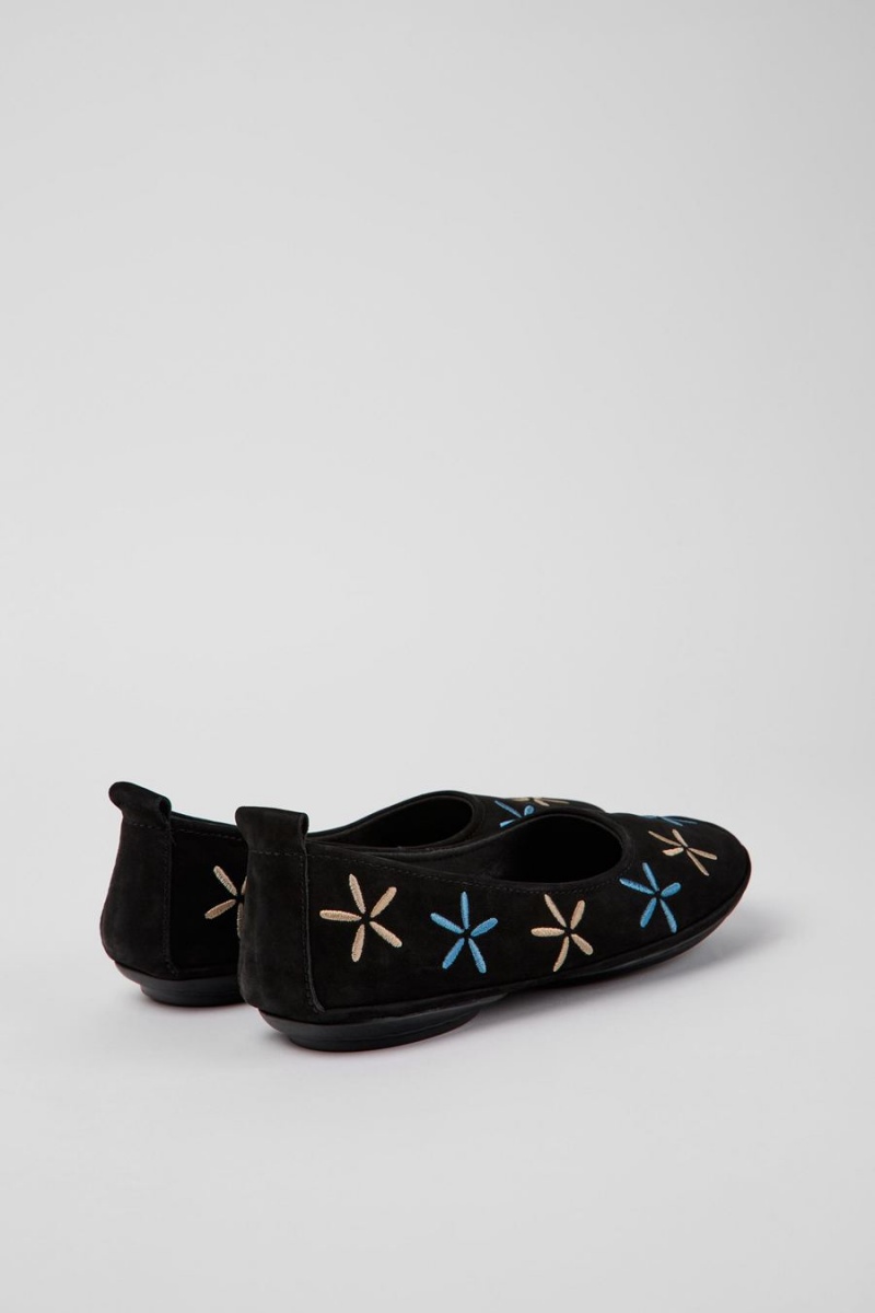 Ballerinas Camper Twins Nubuck Mujer Negras | WGEHJ-2349