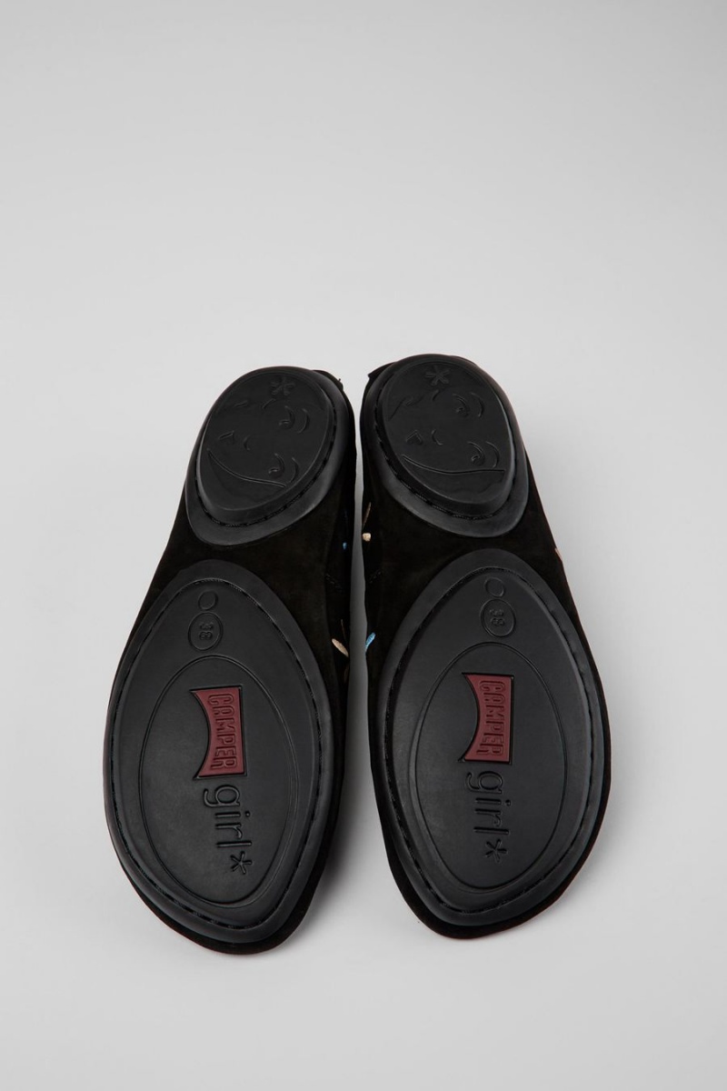 Ballerinas Camper Twins Nubuck Mujer Negras | WGEHJ-2349