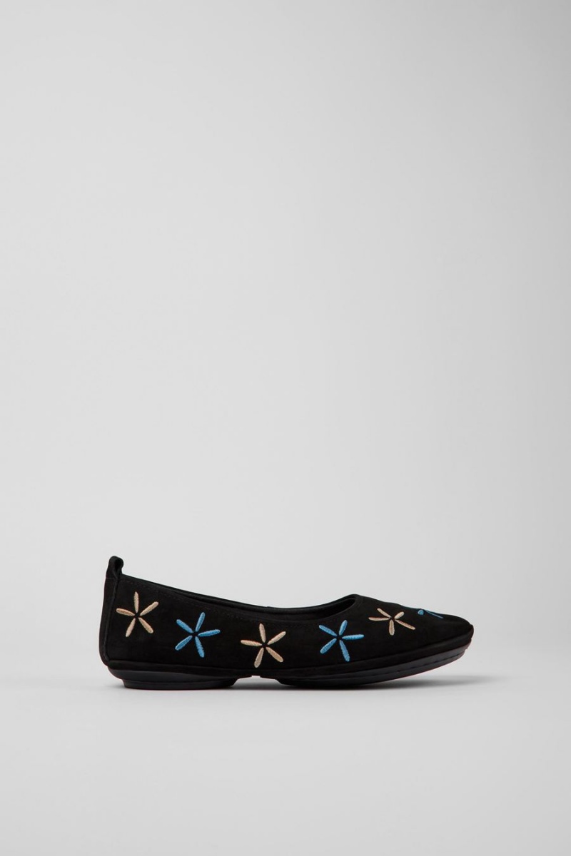 Ballerinas Camper Twins Nubuck Mujer Negras | WGEHJ-2349