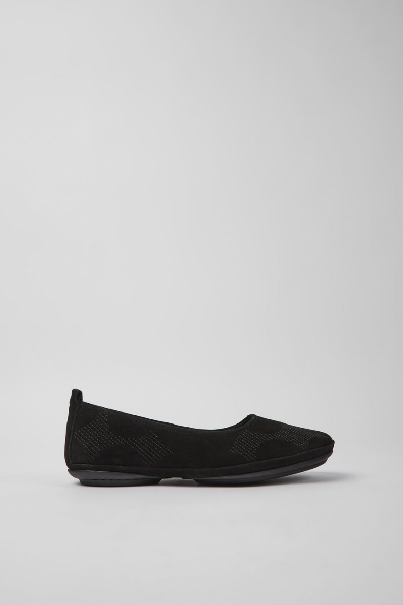 Ballerinas Camper Twins Nubuck Mujer Negras | CUXMW-1572