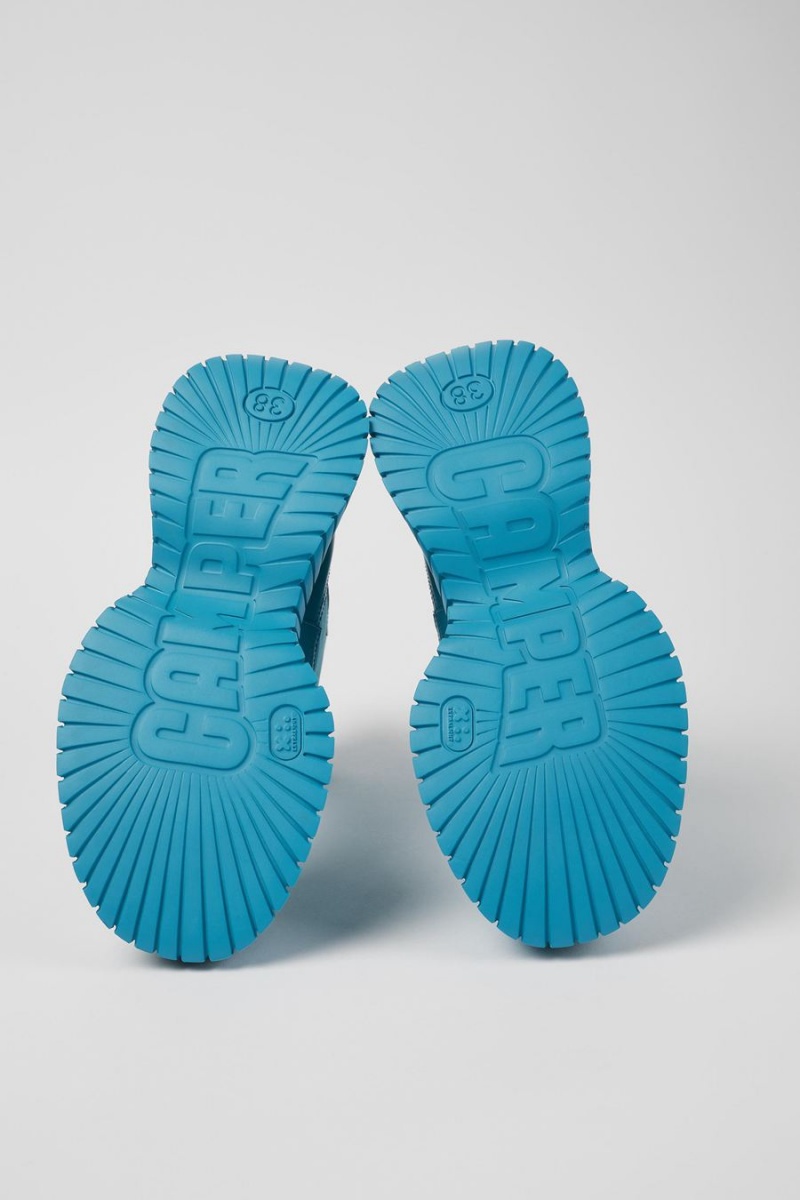 Botas Camper Bcn Cuero Mujer Azules | YXBKN-5279