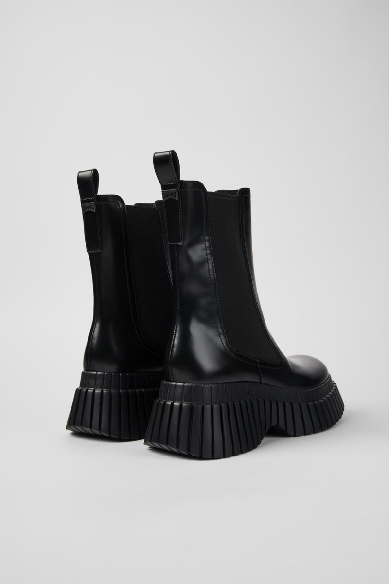 Botas Camper Bcn Cuero Mujer Negras | TGIKM-5680