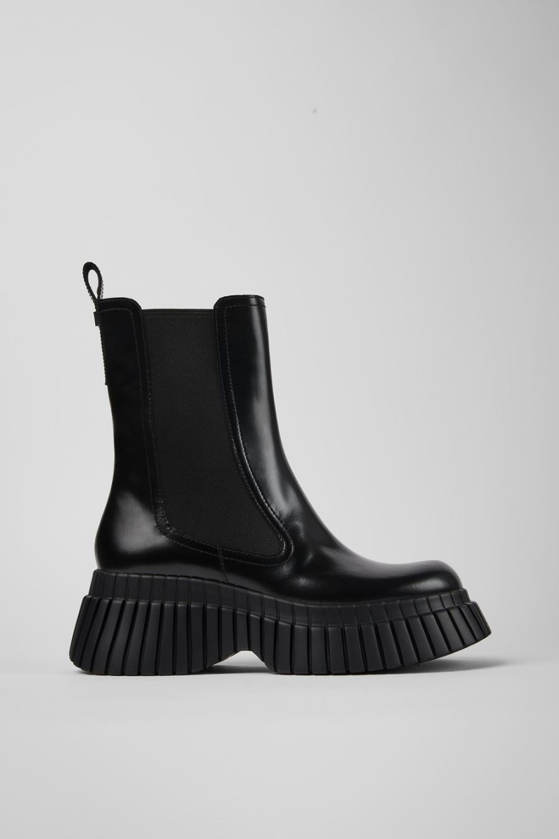 Botas Camper Bcn Cuero Mujer Negras | TGIKM-5680