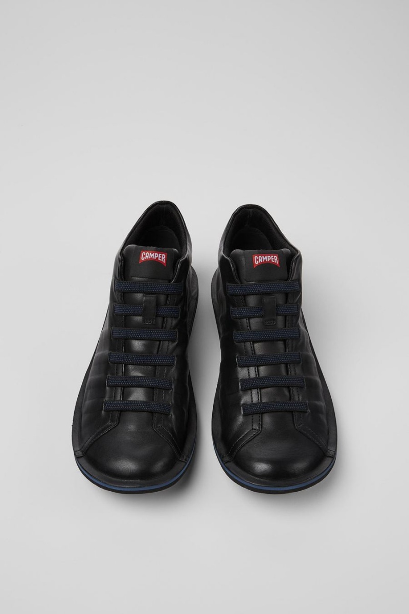 Botas Camper Beetle Cuero Ankle Hombre Negras | YANHZ-3829
