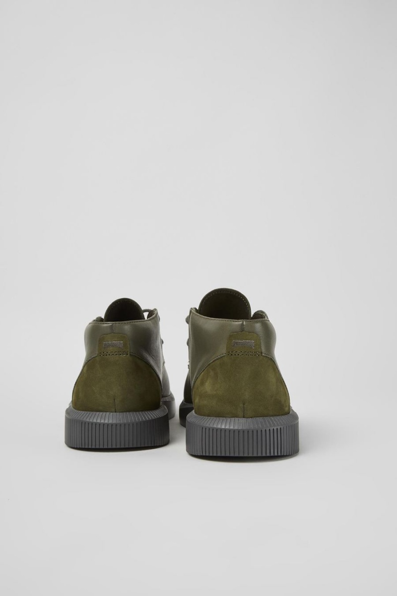 Botas Camper Bill Cuero Hombre Verde | DUVTG-9257