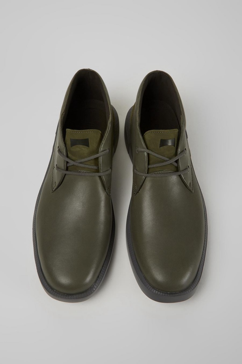 Botas Camper Bill Cuero Hombre Verde | DUVTG-9257