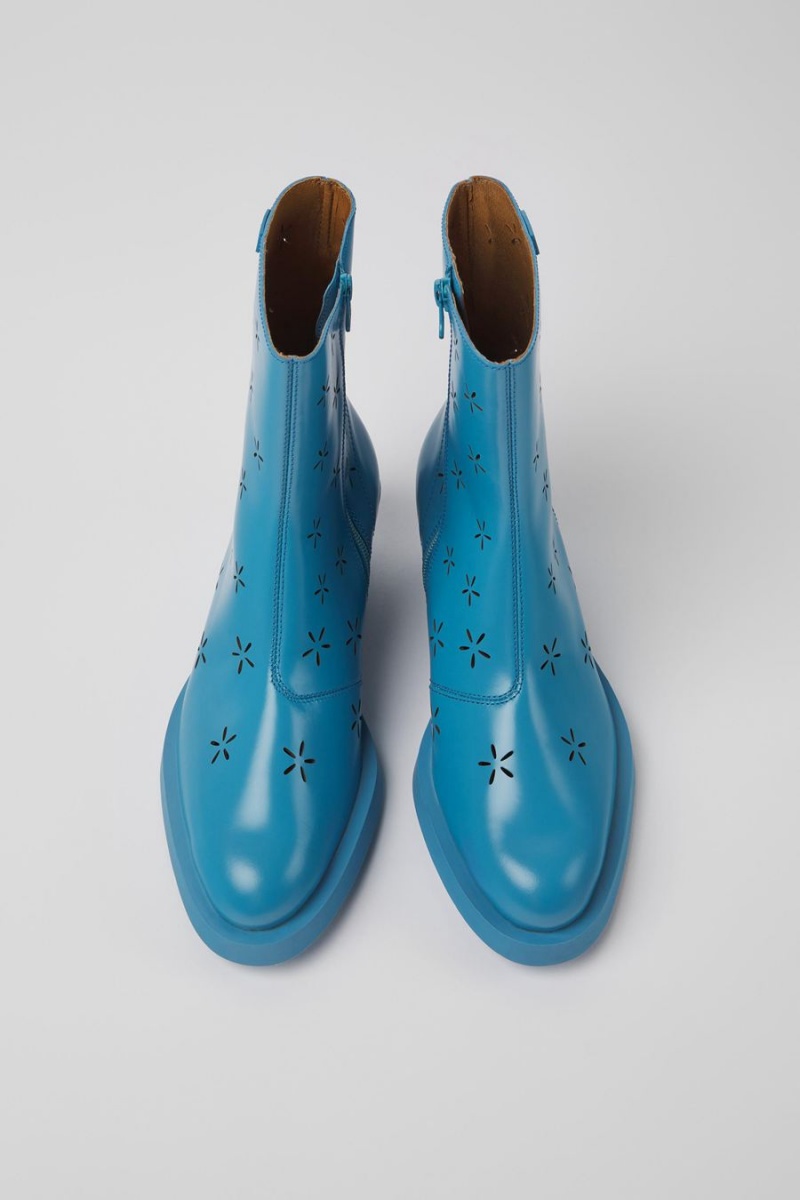 Botas Camper Bonnie Cuero Mujer Azules | KGHRT-6908