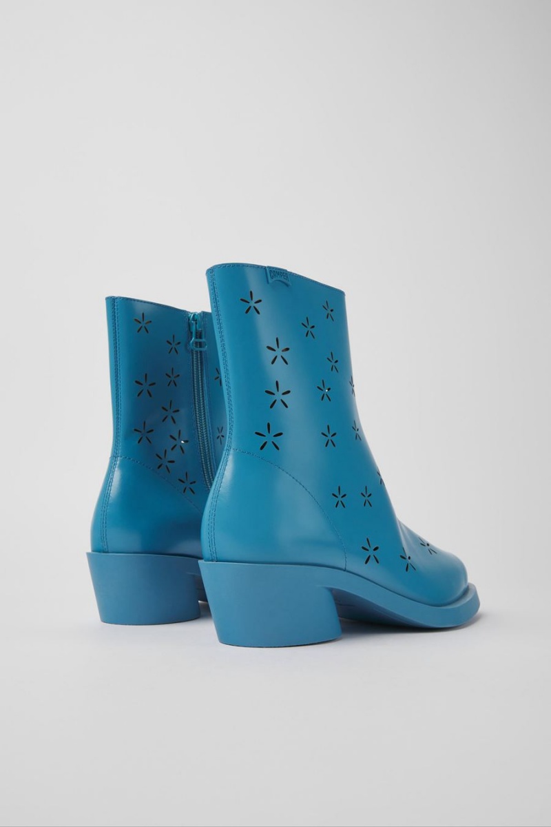 Botas Camper Bonnie Cuero Mujer Azules | KGHRT-6908