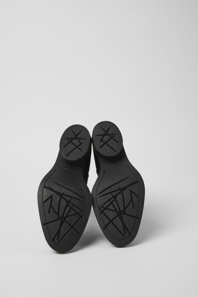 Botas Camper Bonnie Cuero Mujer Negras | SQFUV-4196