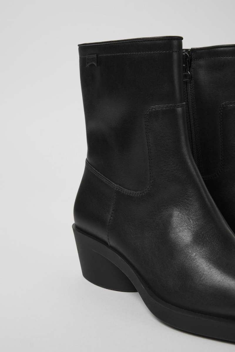 Botas Camper Bonnie Cuero Mujer Negras | SQFUV-4196