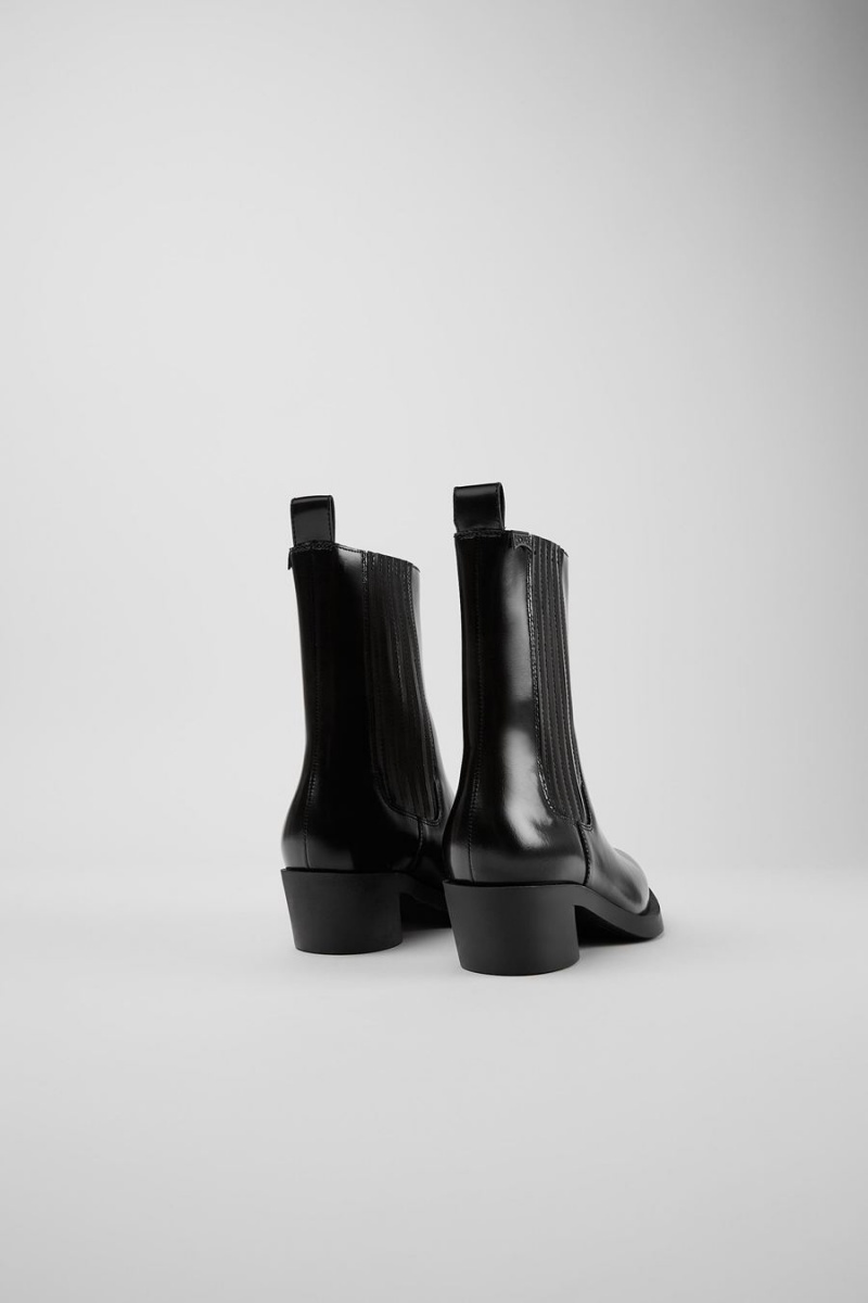 Botas Camper Bonnie Cuero Mujer Negras | VNICB-9324