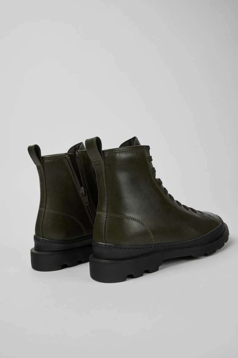 Botas Camper Brutus Cuero Ankle Mujer Verde | GILAK-4876