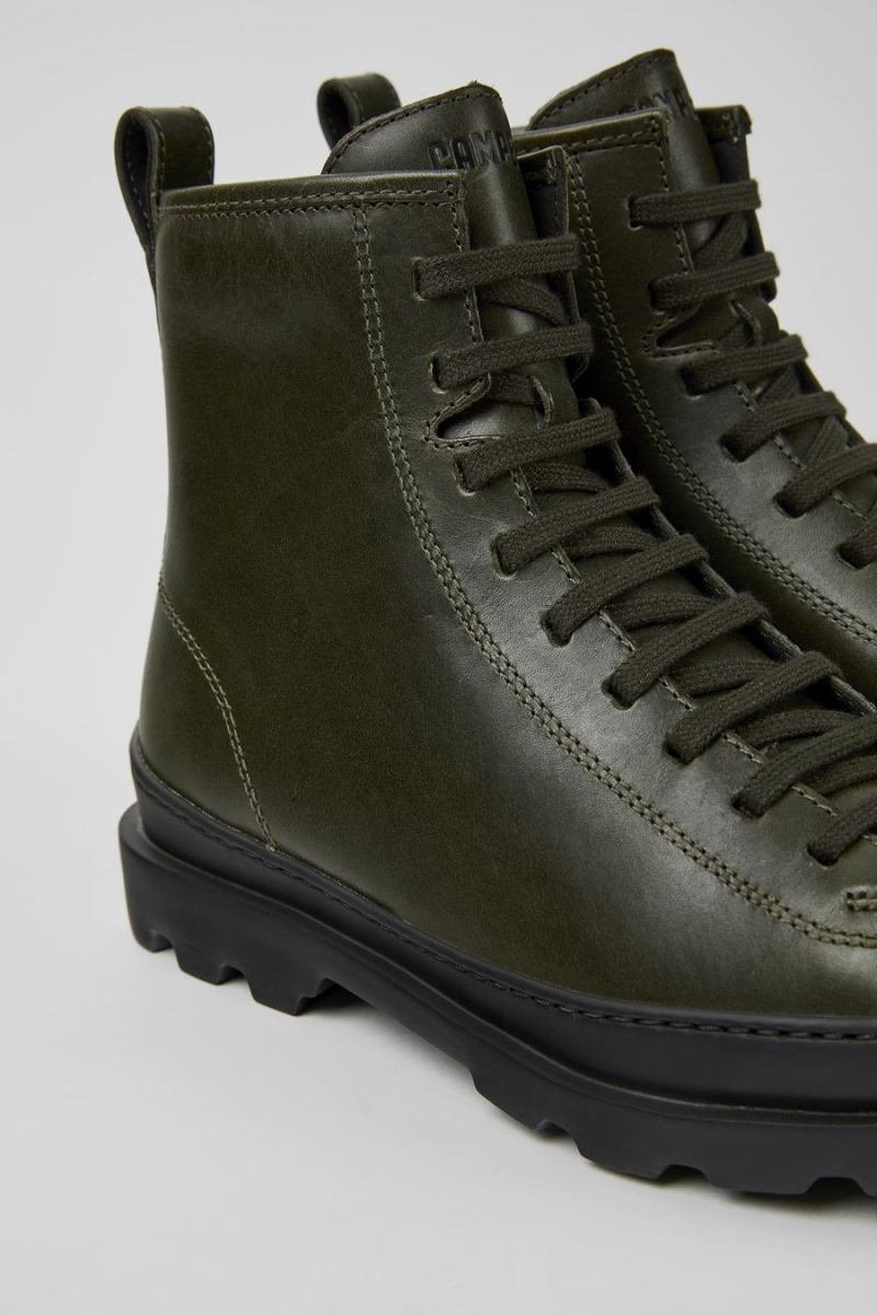 Botas Camper Brutus Cuero Ankle Mujer Verde | GILAK-4876