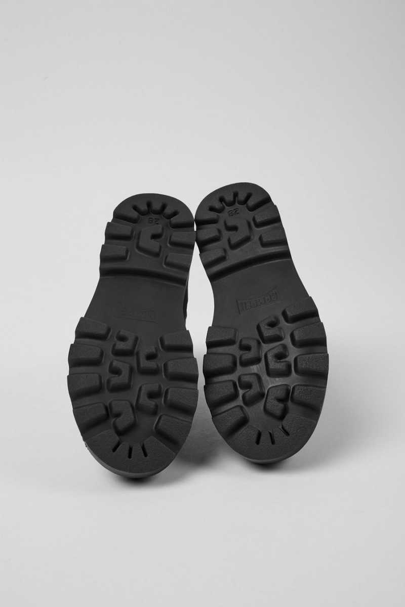 Botas Camper Brutus Cuero Ankle Niño Negras | ANETM-1792