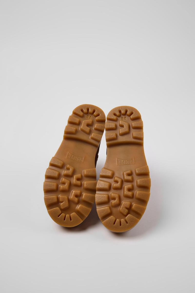 Botas Camper Brutus Cuero Ankle Niño Rojas | BANJS-2756