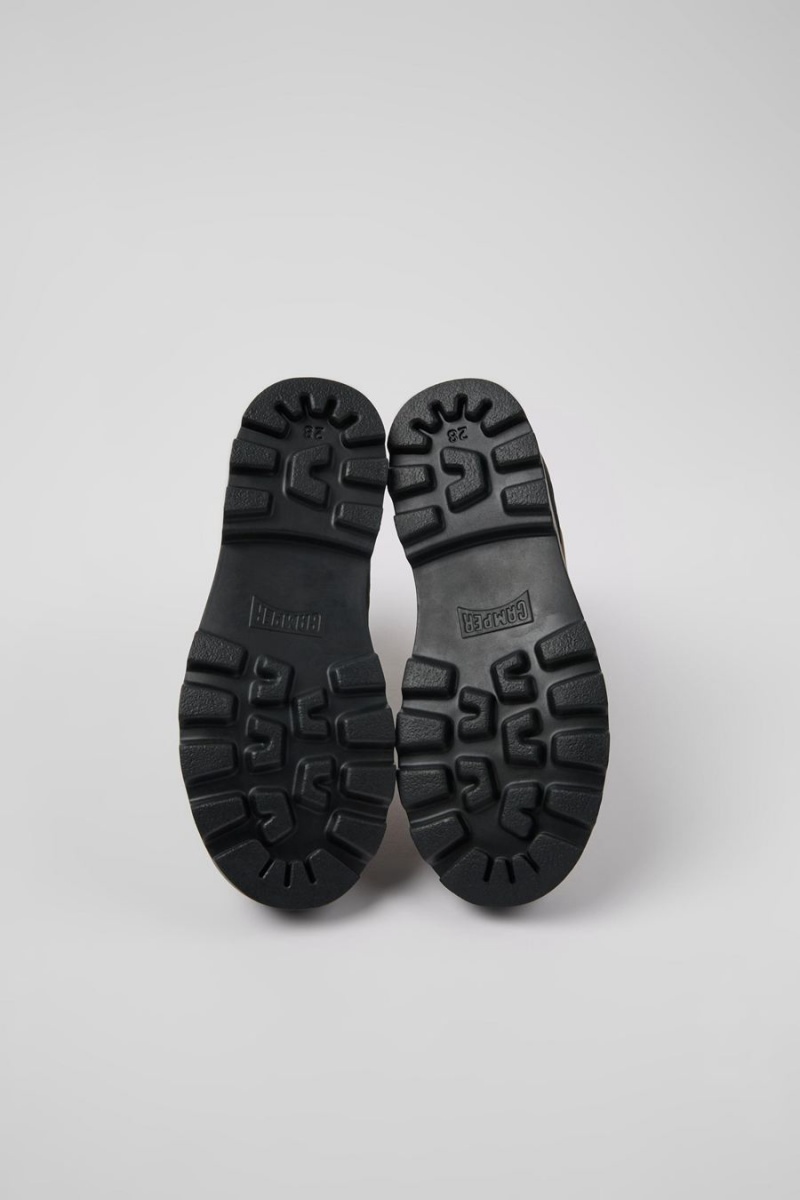 Botas Camper Brutus Cuero Chelsea Niño Marrones | QSZEX-9513